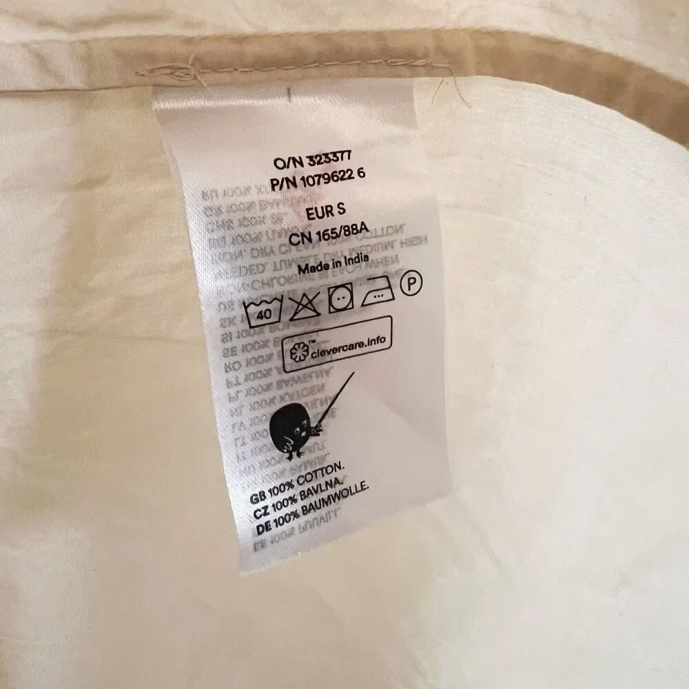 New Monki 100% Cotton Poplin Top Size S - Picture 9 of 9